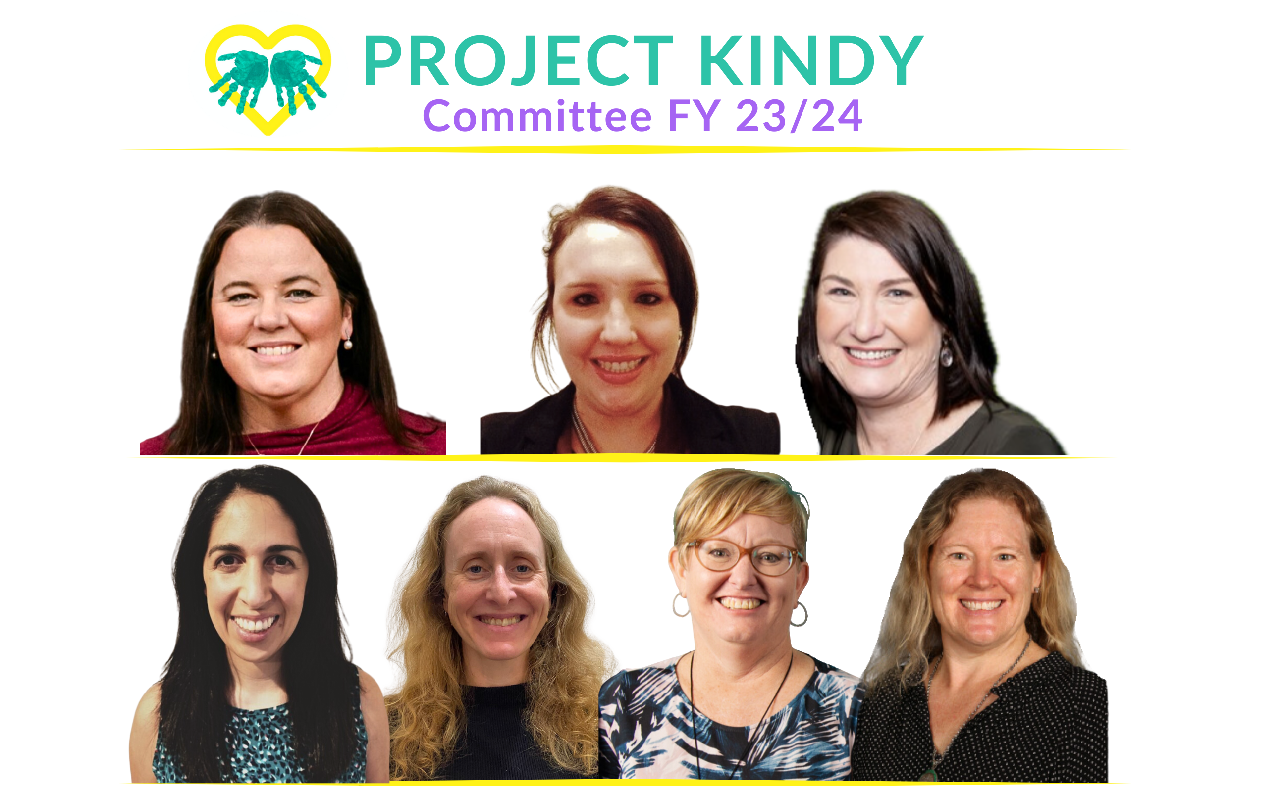 project kindy committee for 2024 Donna Power Rebecca Ramsden Jacqui Du Payne Rochelle Palmer Kate Prior Kylie Grimley and Michelle McClafferty